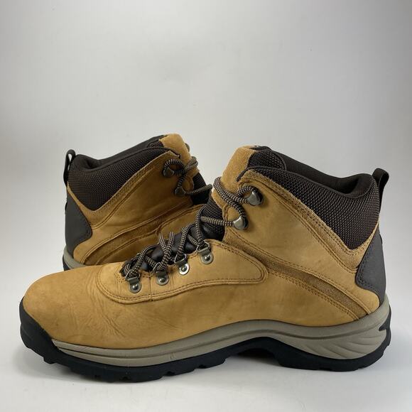 Timberland White Ledge Waterproof Mid Mens Size 12 Wheat Nubuck Leather Boots main image 5